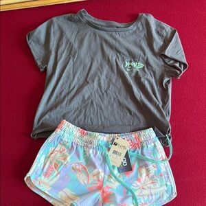 Salt life shorts and top xs/s